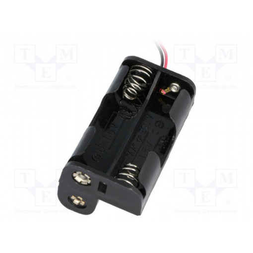 BH-332A; Holder; Leads: cables; Size: AA,R6; Batt.no: 3; Colour: black; 150mm; COMF