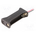 BH-422A; Holder; Leads: cables; Size: AAA,R3; Batt.no: 2; Colour: black; 150mm; COMF