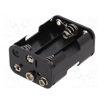 BH363-1B; Holder; Leads: 6F22 type; Size: AA,R6; Batt.no: 6; Colour: black; COMF BH363-1B; Holder; Leads: 6F22 type; Size: AA,R6; Batt.no: 6; Colour: black; COMF