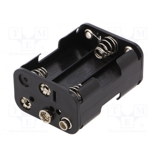 BH363-1B; Holder; Leads: 6F22 type; Size: AA,R6; Batt.no: 6; Colour: black; COMF BH363-1B; Holder; Leads: 6F22 type; Size: AA,R6; Batt.no: 6; Colour: black; COMF