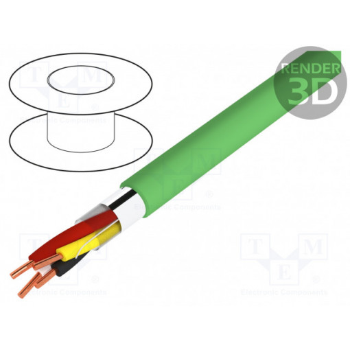 EB0005; Wire; EiB/KNX,data transmission; 2x2x0,8mm2; solid; Cu; PVC; green; BITNER