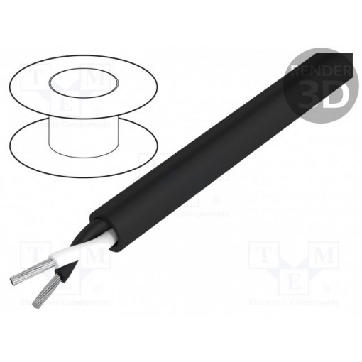 LP0169; Wire: control cable; stranded; Cu,tinned; black; PVC; unshielded; BITNER