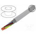 S30593; Wire; BiT LiYCY; 8x0,5mm2; tinned copper braid; PVC; grey; BITNER
