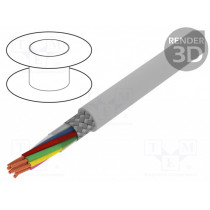 S30593; Wire; BiT LiYCY; 8x0,5mm2; tinned copper braid; PVC; grey; BITNER