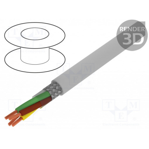 S30617; Wire; BiT LiYCY; 4x0,75mm2; tinned copper braid; PVC; grey; BITNER