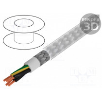 S54337; Wire; BiT 500 CY; 4G1mm2; tinned copper braid; PVC; transparent; BITNER