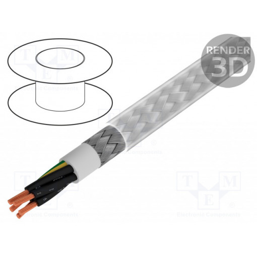 S54362; Wire; BiT 500 CY; 4G2,5mm2; tinned copper braid; PVC; transparent; BITNER