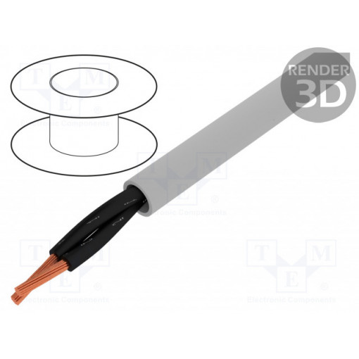 S54425; Wire; BiT 500; 2x0,75mm2; unshielded; 300/500V; PVC; Cu; stranded; BITNER