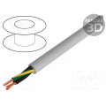 S54449; Wire; BiT 500; 3G1mm2; unshielded; 300/500V; PVC; Cu; stranded; grey; BITNER