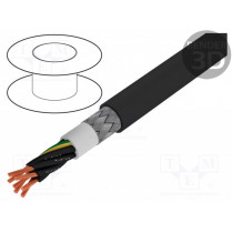 S66599; Wire; BiT 1000 CY FR; 7G1mm2; tinned copper braid; PVC; black; BITNER