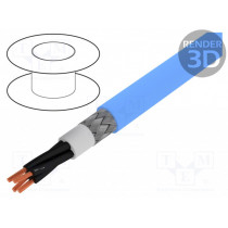 SI0187; Wire; IB-BIT 500 CY; 4x1mm2; tinned copper braid; PVC; blue; BITNER