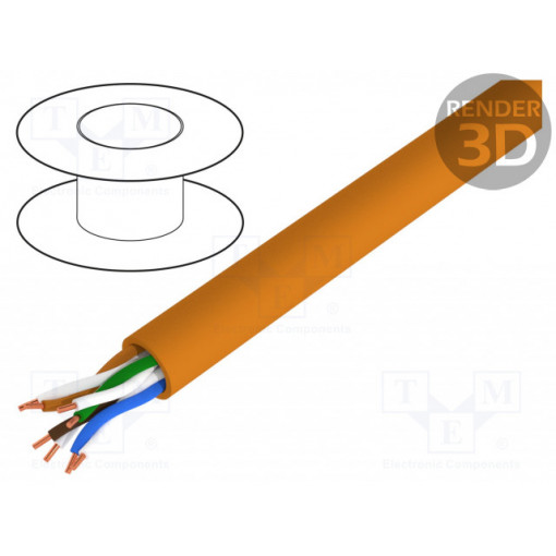 TI0008; Wire; BiTLAN U/UTP; 5e; data transmission; solid; Cu; 4x2x24AWG; BITNER