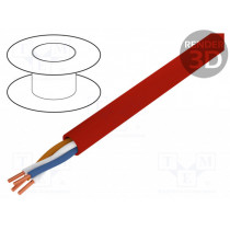 TN0001; Wire; YnTKSY; 1x2x0,8mm2; unshielded; 150V; PVC; Cu; solid; red; BITNER