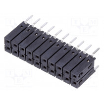 BL 21/650/20 S; Socket; pin strips; female; PIN: 20; straight; 2.54mm; THT; 2x10; FISCHER ELEKTRONIK