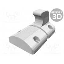 BMS.L-32-25-CH4; Clasp; technopolymer (PA); W: 38mm; L: 56.5mm; Colour: black; 25N; ELESA+GANTER