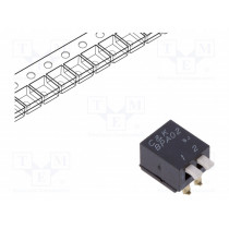 BPA02SBR; Switch: DIP-SWITCH; Poles number: 2; 0.1A/5VDC; Pos: 2; -20÷85°C; C&K