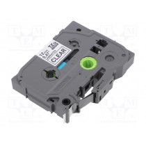 TZE-131; Tape; Width: 12mm; Colour: transparent; Character colour: black; BROTHER