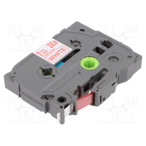 TZE-222; Tape; Width: 9mm; Colour: white; Character colour: red; L: 8m; BROTHER