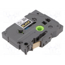 TZE-334; Tape; Width: 12mm; Colour: black; Character colour: golden; L: 8m; BROTHER