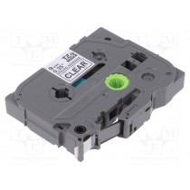 TZE-S121; Tape; Width: 9mm; Colour: transparent; Character colour: black; BROTHER