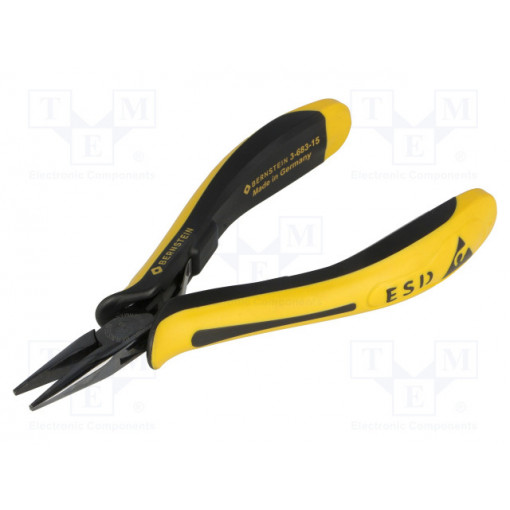 3-683-15; Pliers; half-rounded nose; ESD; 130mm; BERNSTEIN