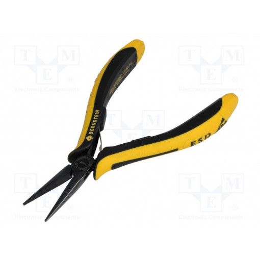 3-686-15; Pliers; half-rounded nose,elongated; ESD; 140mm; BERNSTEIN