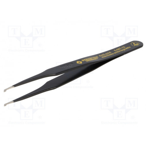 5-067-13; Tweezers; non-magnetic; Blade tip shape: flat; SMD; Blades: curved; BERNSTEIN