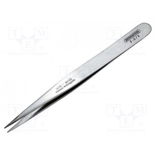5-078; Tweezers; 130mm; SMD,for precision works; Blades: straight; BERNSTEIN