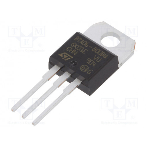 BTA06-800BWRG; Triac; 800V; 6A; 35mA; THT; Snubberless™; tube; TO220ABIns; STMicroelectronics