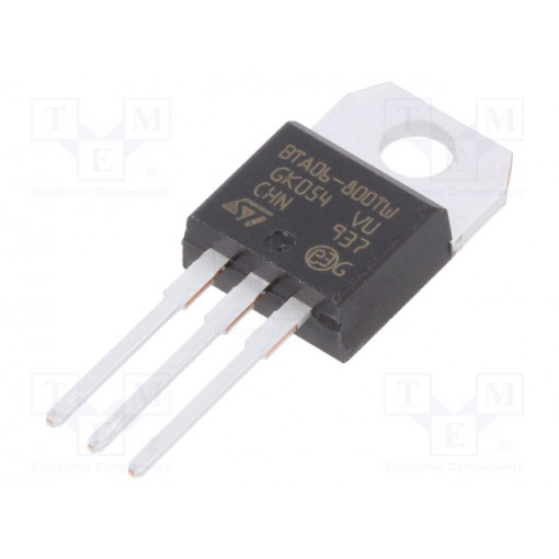 BTA06-800TWRG; Triac; 800V; 6A; 5mA; THT; logic level; tube; TO220AB; STMicroelectronics