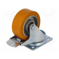 BTAU 1002 6150; Transport wheel; Ø: 100mm; W: 40mm; H: 128mm; torsional with lock; COLSON