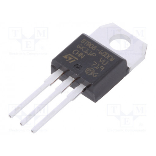 BTB08-600CWRG; Triac; 600V; 8A; 35mA; THT; TO220AB; STMicroelectronics