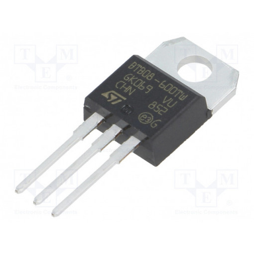 BTB08-600TWRG; Triac; 600V; 8A; 5mA; THT; TO220A; STMicroelectronics