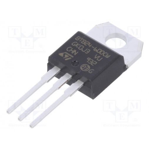 BTB24-600CWRG; Triac; 600V; 25A; 35mA; THT; TO220AB; STMicroelectronics