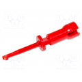 BU-00208-2; Clip-on probe; hook type; 3A; red; Plating: gold-plated; 600V; 44mm; MUELLER ELECTRIC