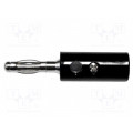 BU-00249-0; Plug; 4mm banana; 15A; 1kVAC; black; 43mm; Plating: nickel plated; MUELLER ELECTRIC