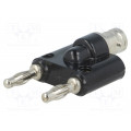 BU-00260; 4mm banana; BNC socket,banana 4mm plug x2; double; 53mm; MUELLER ELECTRIC