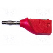 BU-16-2; Plug; 4mm banana; 15A; 1kVDC; red; non-insulated; Insulation: nylon; MUELLER ELECTRIC