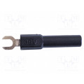 BU-30211-0; Fork terminals; banana 4mm plug,fork terminal; 60VDC; 36A; black; MUELLER ELECTRIC