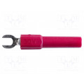 BU-30211-2; Fork terminals; banana 4mm plug,fork terminal; 60VDC; 36A; red; MUELLER ELECTRIC