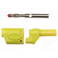 BU-3110410-4; Plug; 4mm banana; 45A; 600VAC; yellow; Mounting: soldered; MUELLER ELECTRIC