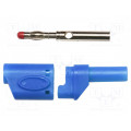 BU-3110410-6; Plug; 4mm banana; 45A; 600VAC; blue; Mounting: soldered; MUELLER ELECTRIC