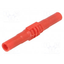 BU-32601-2; Socket; 4mm banana; 15A; 1kV; red; insulated; 63.5mm; MUELLER ELECTRIC