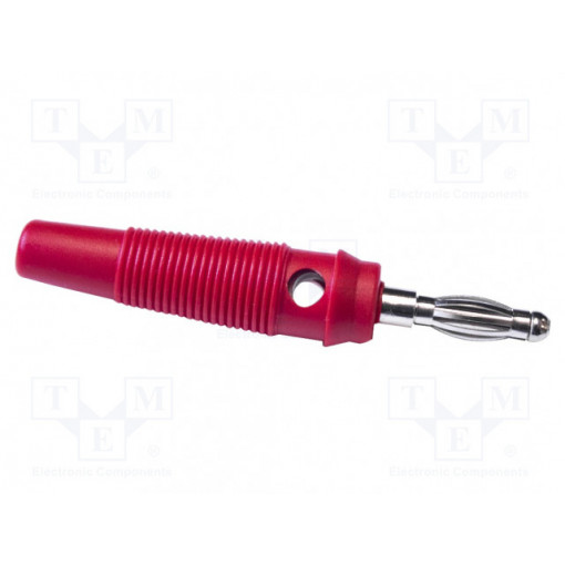 BU-32616-2; Plug; 4mm banana; 24A; 30VAC; 60VDC; red; 60mm; Mounting: screw; MUELLER ELECTRIC
