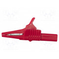 BU-65-2; Crocodile clip; 30A; red; Grip capac: max.19mm; Socket size: 4mm; MUELLER ELECTRIC
