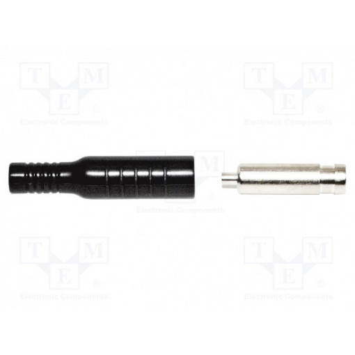 BU-P5167-0; Plug; 4mm banana; 15A; 5kVDC; black; Plating: nickel plated; MUELLER ELECTRIC