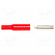 BU-P5167-2; Plug; 4mm banana; 15A; 5kVDC; red; Plating: nickel plated; MUELLER ELECTRIC