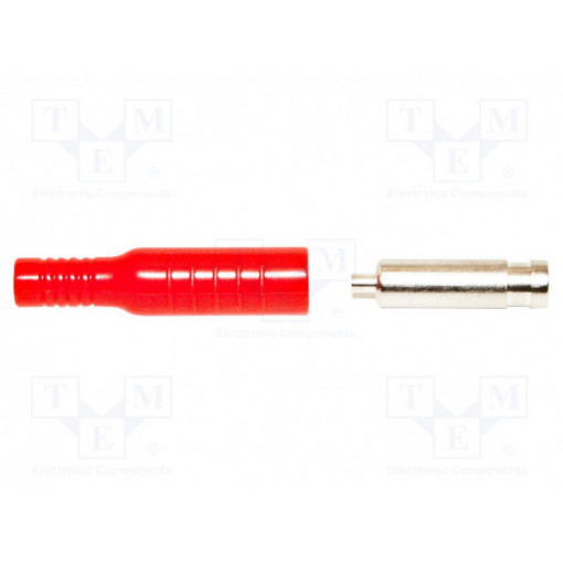 BU-P5167-2; Plug; 4mm banana; 15A; 5kVDC; red; Plating: nickel plated; MUELLER ELECTRIC