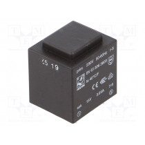 BV EI 306 3603; Transformer: encapsulated; 3.6VA; 230VAC; 15V; 240mA; Mounting: PCB; HAHN