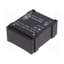 BV UI 303 0228; Transformer: encapsulated; 6VA; 115/115VAC; 12V; 12V; 250mA; 250mA; HAHN